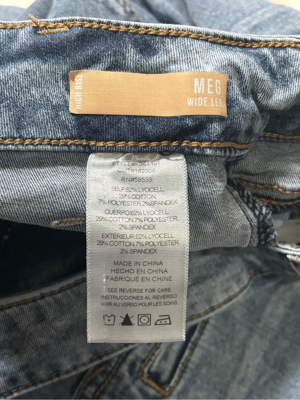 Kut from the Kloth Meg Wide Leg Jeans Size 2 High Rise Raw Hem Lyocell Stretch - Picture 11 of 15